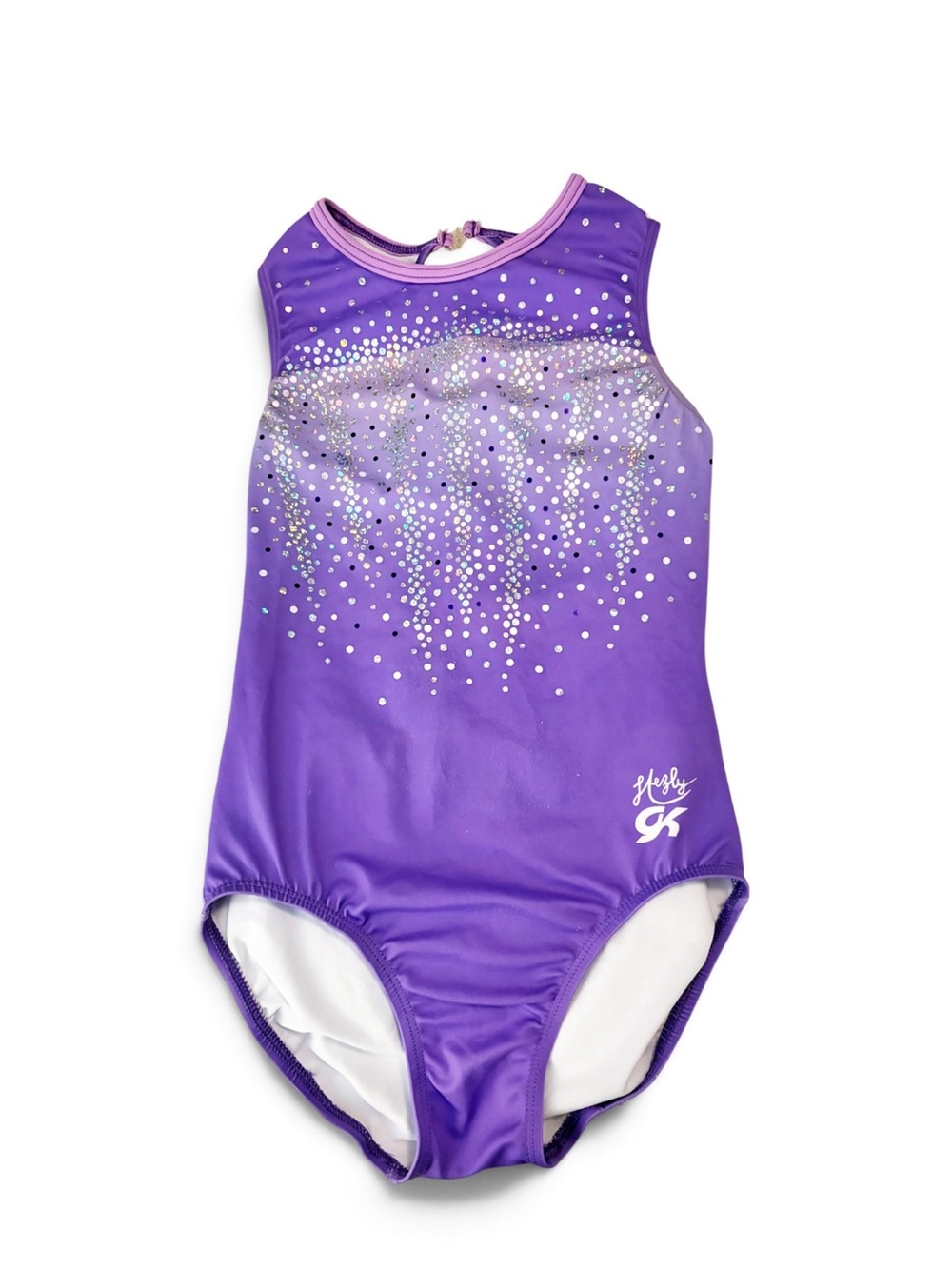 GK Elite Hezly Rivera Beauty & Grace Purple Gymnastics Leotard AXS Adult XS